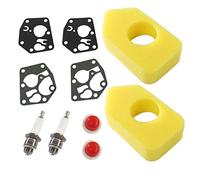 JJDD Carkio Lot de 2 Filtre à air 698369 4216 5086 K 5088 avec Joint diaphragme de carburateur 495770 795083 Primer Ampoule 694394