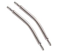 JJDD Lot de 2 barrettes à ressort incurvées en acier inoxydable pour bracelet de montre 22 mm