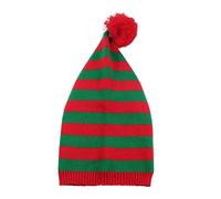 JJDFW Bonnet de Noël tricoté à rayures colorées Bonnet de Père Noël Bonnet de Noël tricoté au crochet Chapeaux Cadeau