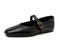 JJDFW Chaussures Ballerines à Boutons-Pression Mary Shoes pour Femmes, Bout carré, Plates.