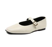 JJDFW Chaussures Ballerines à Boutons-Pression Mary Shoes pour Femmes, Bout carré, Plates.