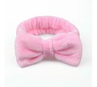 JJDFW Femmes Solide Bow Headbands Coral Fleece Makeup Spa Wash Face Turban Head Wrap Girls Accessories Headband Hair Bands
