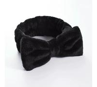 JJDFW Femmes Solide Bow Headbands Coral Fleece Makeup Spa Wash Face Turban Head Wrap Girls Accessories Headband Hair Bands