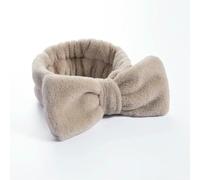 JJDFW Femmes Solide Bow Headbands Coral Fleece Makeup Spa Wash Face Turban Head Wrap Girls Accessories Headband Hair Bands