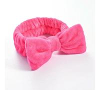 JJDFW Femmes Solide Bow Headbands Coral Fleece Makeup Spa Wash Face Turban Head Wrap Girls Accessories Headband Hair Bands