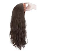 JJDFW Mignon Long Ondulé Curly Headband U-Shape Extension de Cheveux Clip Naturel Faux Demi-Perruque Femme