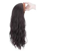 JJDFW Mignon Long Ondulé Curly Headband U-Shape Extension de Cheveux Clip Naturel Faux Demi-Perruque Femme