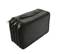 JJDFW Trousse à crayons 72 trous Esthétique Fournitures scolaires Art Trousse Scolaire Dessin Pen Cases Papeterie Boîte de rangement, Tissu Oxford noir, carrierbagcase