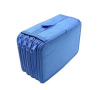 JJDFW Trousse à crayons 72 trous Esthétique Fournitures scolaires Art Trousse Scolaire Dessin Pen Cases Papeterie Boîte de rangement, Tissu Oxford bleu, carrierbagcase