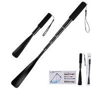 JJDPARTS 14,5 "-37" Chausse Pied Rétractable, Chausse Pieds Long, Corne De Chaussure En Aluminium à longue poignée Pour Hommes Femmes Enfants Seniors