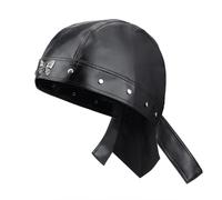 JJDreams Chapeau de pirate punk avec papillon Moto Rocker Biker Foulard en cuir unisexe Costume d'Halloween