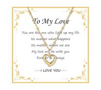 JJDreams Collier avec pendentif bohème en acier inoxydable - Collier d'amour réglable - Cadeau pour petite amie, femme, amie, Acier inoxydable, Pas de gemme