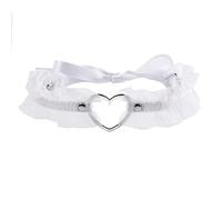 JJDreams Gothique dentelle choker femme coeur collier choker avec ruban blanc tatouage choker
