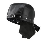 JJDreams Hommes Réglable Chapeau de pirate Skull et os Design PU Cuir Bandana de pirate pour l'expédition de carnaval