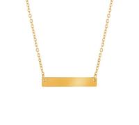 JJDreams Minimalisme - Collier à pendentifs à barres horizontales - Collier géométrique simple - Or