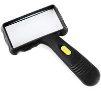 JJDSN Grossissement 10x Portable, loupe de Lecture à Fort grossissement, loupe Lumineuse rectangulaire portative pour la Lecture des Personnes âgées
