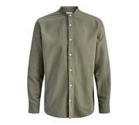Jjebreeze Linen Blend Band T-Shirt L Pls - Grande Taille, Vert Olive, 6XL