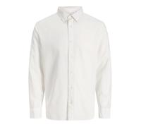 Jjebreeze Linen Blend T-Shirt L/S Sn Pls - Grande Taille, Blanc., 6XL