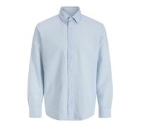Jjebreeze Linen Blend T-Shirt L/S Sn Pls - Grande Taille, Bleu céleste, 6XL