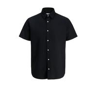 Jjebreeze Linen Blend T-Shirt S/S Sn Pls - Grande Taille, Noir, 6XL