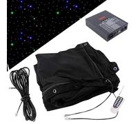 JJENXYYDS Rideau d'étoiles à LED,Fond De Tissu De Ciel étoilé De Scène LED,Décors De Rideau De Ciel Nocturne,pour Fête De Mariage Boîte De Nuit Spectacle De Noël,3×4-C