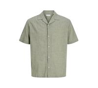 Jack & Jones Summer Linen Blend Resort Short Sleeve Shirt Vert S Homme