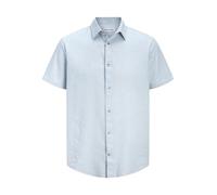 Jjesummer Linen Blend T-Shirt S/S Sn, Bleu céleste, XXL