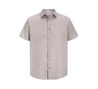 Jack & Jones Summer Linen Short Sleeve Shirt Gris 2XL Homme