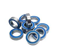 JJHQOKYNA Bouclier de Joint bimétallique Micro roulement à Gorge Profonde 10 pièces 6801-2RS 12x21x5mm Moteur Double scellé Bleu Section Mince Billes Miniature