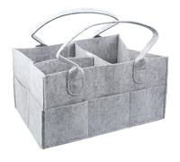 JJHXM 1 Pièces 33×23×18cm panier de rangement couches Portable,Organisateur de Couches,rangement a langer,avec 5 poches externes et 3 compartiments,pour voyager(gris)