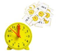 JJHXM 1 pièces Horloge Apprentissage,Horloge Murale, Horloge pour Apprendre l'heure pour Garçon, Fille.Horloge éducative pour Enseignement.