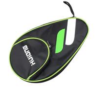 JJHXM 1 Pièces Housse Raquette ping Pong,avec Compartiment pour balles,Pochette Raquette ping Pong avec Fermeture éclair,Housse pour Raquette de Tennis de Table Multicolore(Vert et Blanc)