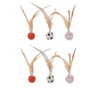 JJIAGOLD Ensemble de jouets interactifs avec boule de plumes pour chat, jouets interactifs pour chats d'intérieur, jouets avec