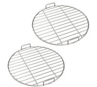 JJIAGOLD Grille de Cuisson Ronde en Acier Inoxydable épaissi, étagère de Vapeur Multifonction pour Cuisiner Viande Cuite, Barbecue et Cuisson Domestique dans marmite et bac à Soupe (2, 28cm)