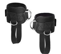 JJiaoLinin Ankle Straps, 2 pièces Sangles de Cheville avec Anneaux en D Sangle Cheville Musculation Poulie Sangle de Cheville Réglable Gymnastique pour entraînement de Fitness pour Hommes et Femmes