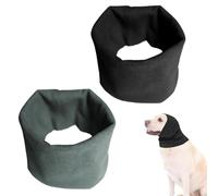 JJiaoLinin Cache-Oreilles pour Chien, Lot de 2 Cache-Oreilles Chauds pour Animaux de Compagnie, pour soulager l'anxiété, Protection Contre Le Bruit, Le Bain, Le toilettage, Taille M (Noir, Gris)