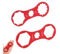 JJiaoLinin Clé à Fourche Avant de Vélo, 2 Pièces Vélo Retirer Installer Une clé Outil de Suspension pour XCR/XCM/XCT/RST MTB, Rouge