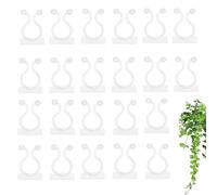 JJiaoLinin Lot de 100 Plante Grimpante Support Clips,Clips pour Plantes,Clips Plantes Auto Adhésifs,Crochets Muraux Invisibles Blancs Clip pour Jardinage Vignes Légumes
