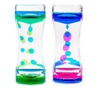 JJiaoLinin Minuteur sensoriel Liquide,Lot de 2 Sabliers Liquides avec Mouvement à Bulles,Jouets Sensoriel, Bouteille Sensorielle, Sabliers Liquide pour Activité, Détente, Apaisant