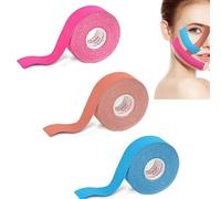 JJiaoLinin Patch Lifting Visage,3 pièces Face Lift Tape Bande de Lifting Raffermissement Bande de Kinésiologie Visage Ride Face Lift Tape Bandage Minceur Visage pour Réduire Les Rides
