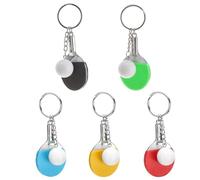 JJiaoLinin Porte-Clés Raquette Ping Pong - 5 Pièces Sport Trousseau Mousqueton Mini Pong Pour Clés, Voitures, Sacs à Main, Sacs à Dos