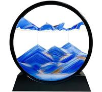 JJiaoLinin - Sablier en mouvement 3D, Art du sable pour décoration de Bureau Maison, Convient pour Kits de Sable pour Enfants, Bleu, 7 Pouces
