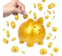 JJiaoLinin Tirelire Cochon Classique Mignon,Tirelire De Cochon Tirelire en Forme de Cochon Tirelire Originale Enfant pour Chambre d'enfant, Souvenir ou Tirelire pour Enfants,Or