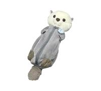 JJIW Trousse à crayons, jolie trousse à crayons d'école, sac de rangement en peluche, grande capacité, sac à stylos à fermeture éclair pour fille et garçon, Loutre de mer., Dessin animé