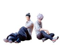 JJK Figure Gojo Satoru Geto Suguru Figurine Anime PVC Statue 10 cm Figurines d'anime assises Objets de collection, Modèles faits à la main Décoration de bureau Cadeaux