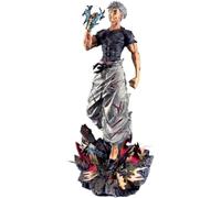 JJK Gojo Satoru Figurine à l'échelle 1/7 Anime Battle Damage Figurine avec | Figurine d'action Anime JJK Merch - Modèle en PVC - Pose debout - Décoration de bureau - Objets de collection - Cadeaux pour