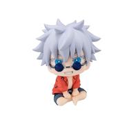 JJK Gojo Satoru Figurine Anime Fushigura Megumi Figurines, Dessin animé Mini Geto Suguru Sculpture Look Up Figurine Statue Ordinateur Case Cake Bureau Décoration Objets de collection Cadeau 12 cm