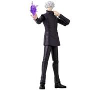JJK Gojo Satoru Figurine Anime Gojo Satoru Figurine Modèle Super Action Statue Change Mains Accessoires Figurines, Uniforme noir Position debout Sculpture Objets de collection Décoration 17 cm