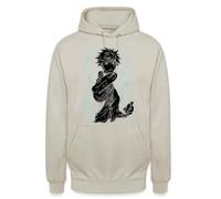 JJK Sweat à capuche unisexe Satoru Gojo Anime Manga | Illustration dramatique d'anime avec des effets énergétiques, parfait pour les fans.