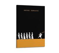 JJKKLB Poster de film Seven Samurai - Peinture sur toile - Poster mural et image d'art moderne pour chambre à coucher - 20 x 30 cm